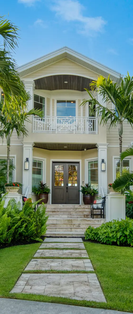 Coastal living room with bay views