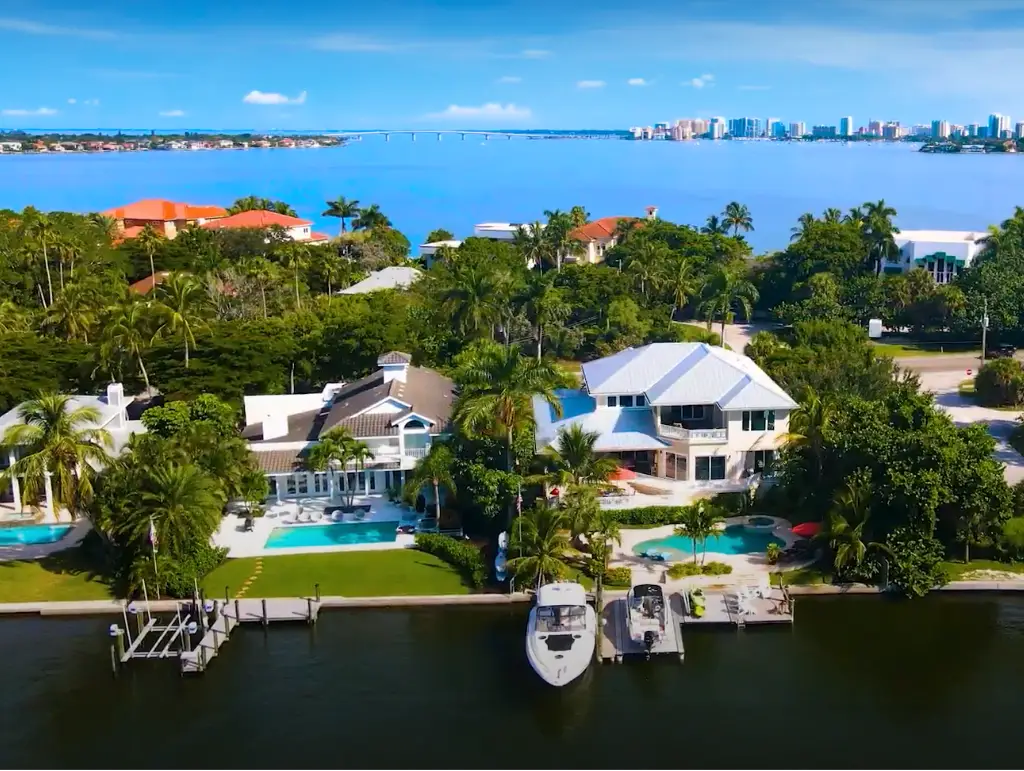 Coastal living room with bay views