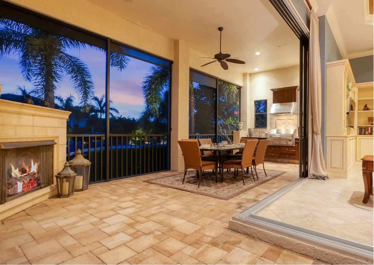 Coastal living room with bay views