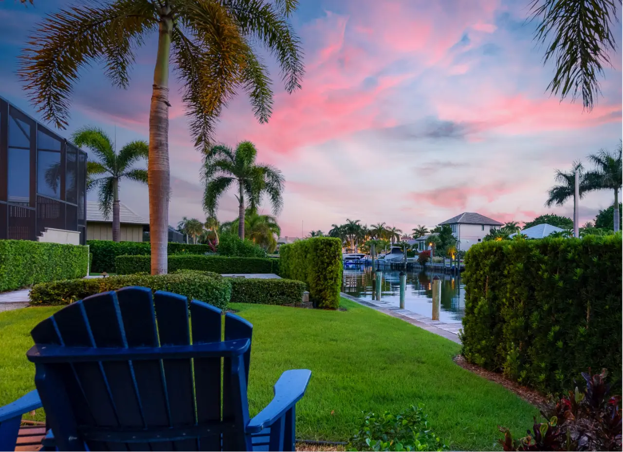 Coastal living room with bay views