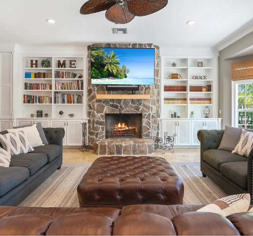 Coastal living room with bay views