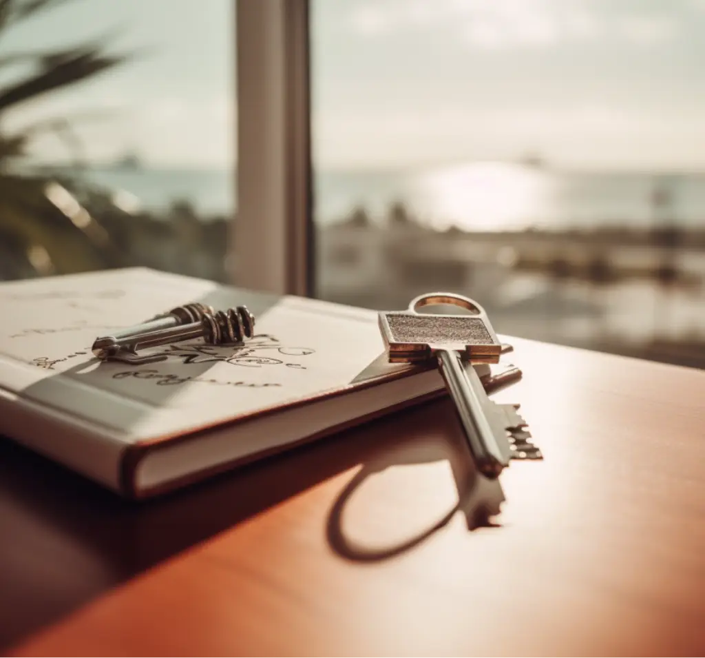 Coastal living room with bay views